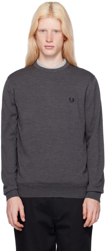 Photo: Fred Perry Gray Classic Sweater