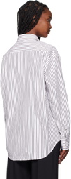 Filippa K White & Brown Classic Stripe Shirt