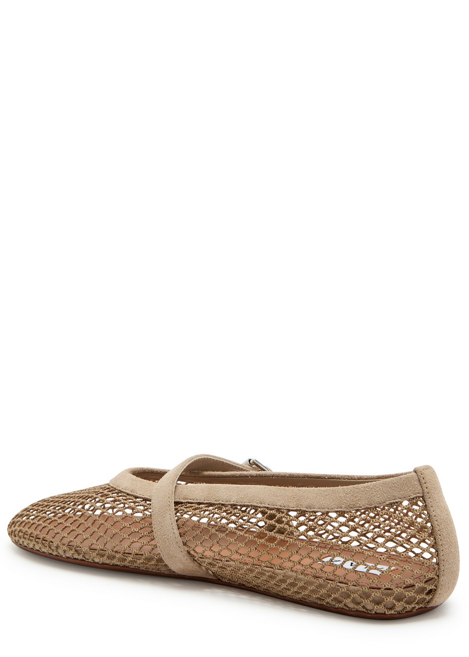 Alaïa Mesh Ballet Flats Grey