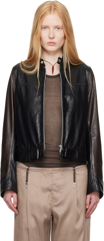 Photo: OUR LEGACY WORK SHOP Emporio Armani Black Piccola Trix Leather Jacket