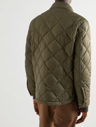 Tod's - Leather-Trimmed Padded Quilted Shell Jacket - Green