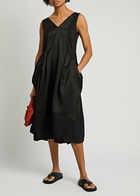High Divine Satin Midi Dress Black