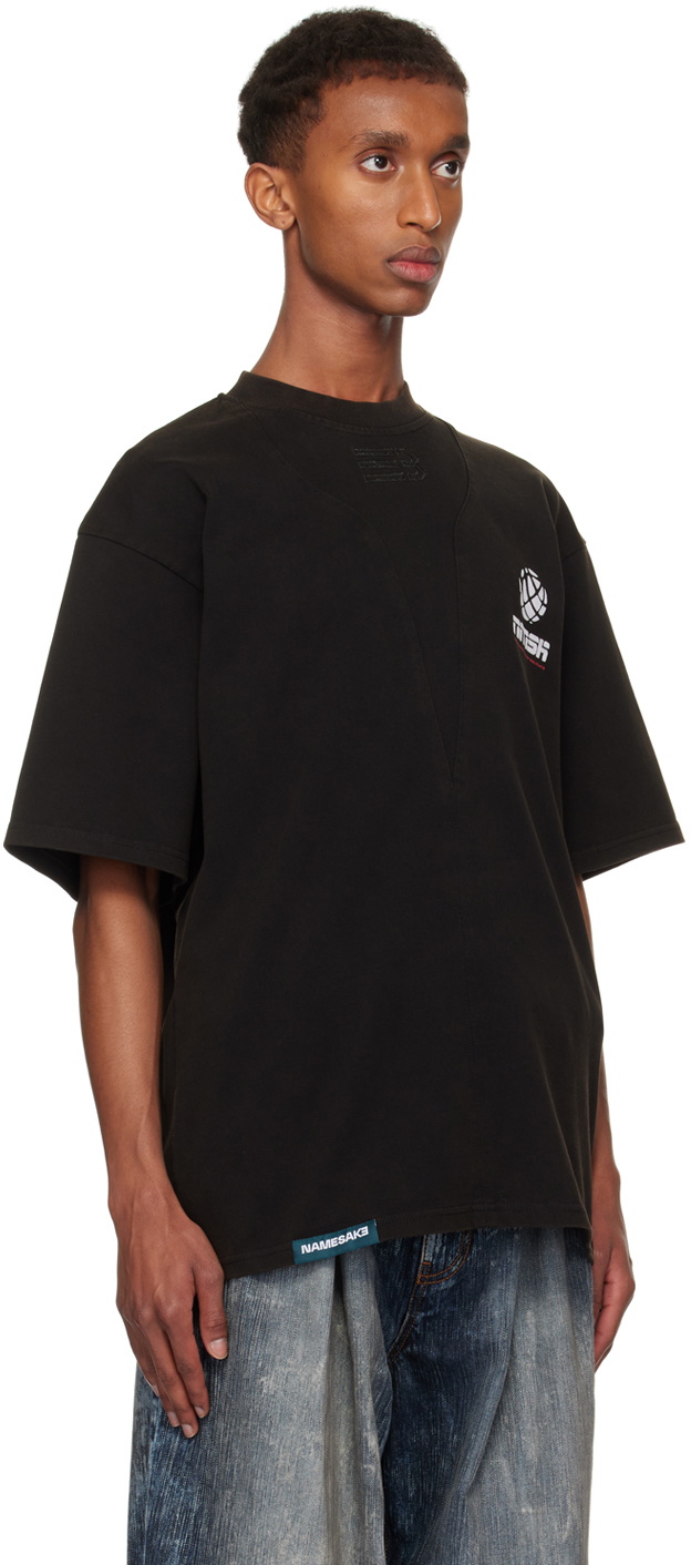 NAMESAKE Black Sava Washed Oversized Estate T-Shirt NAMESAKE