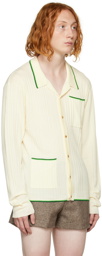 King & Tuckfield Off-White Striped Shirt