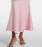 Costarellos Avenna embellished crêpe midi dress