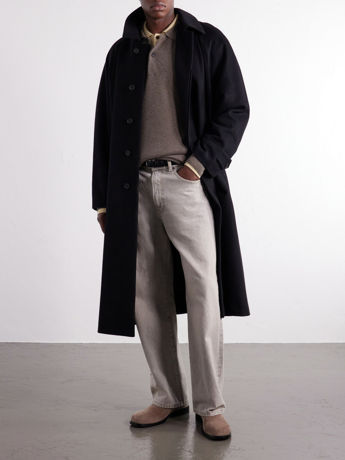 ssstein - Cashmere Polo Sweater - Gray