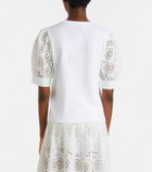 Frame The Deco broderie anglaise cotton T-shirt