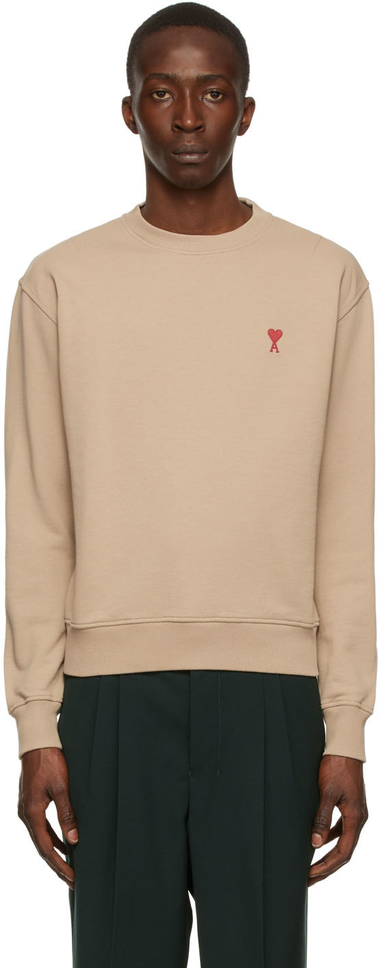 AMI Paris Beige Ami De Cœur Sweatshirt