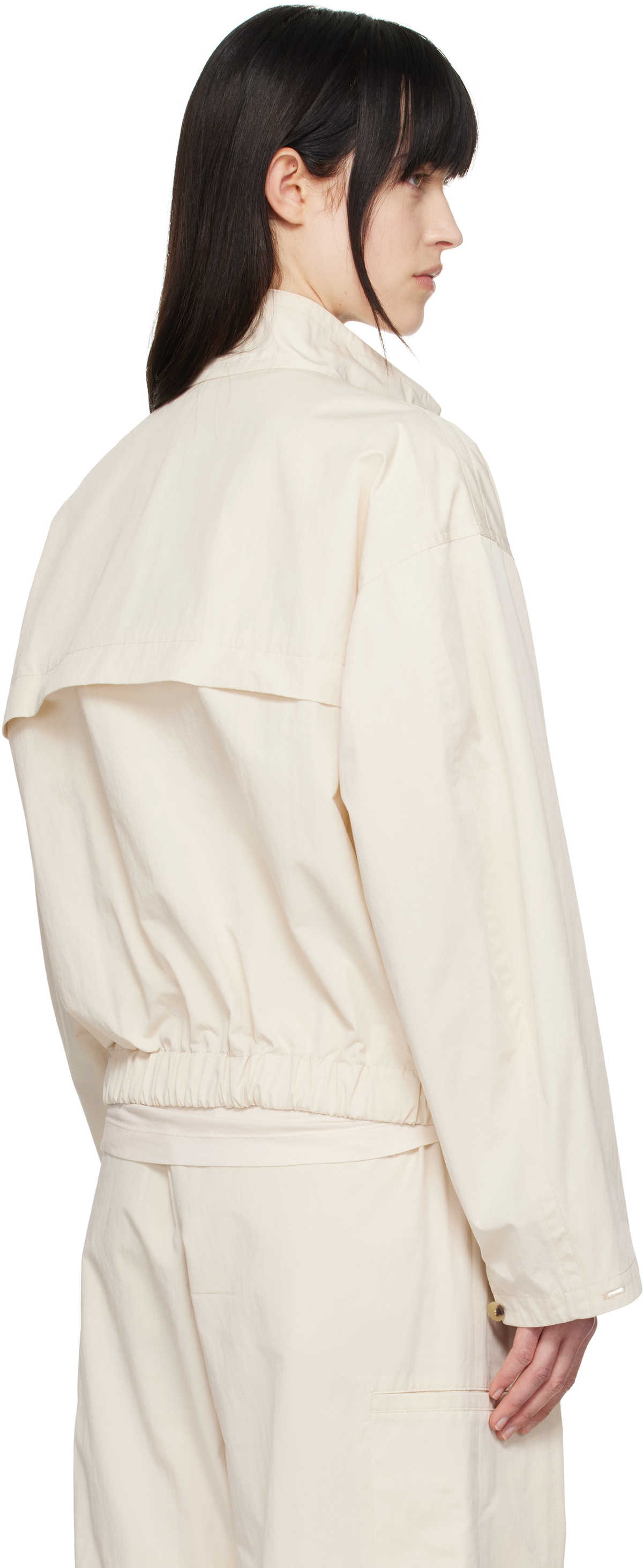 LE17SEPTEMBRE Off-White Funnel Neck Jacket