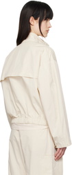LE17SEPTEMBRE Off-White Funnel Neck Jacket