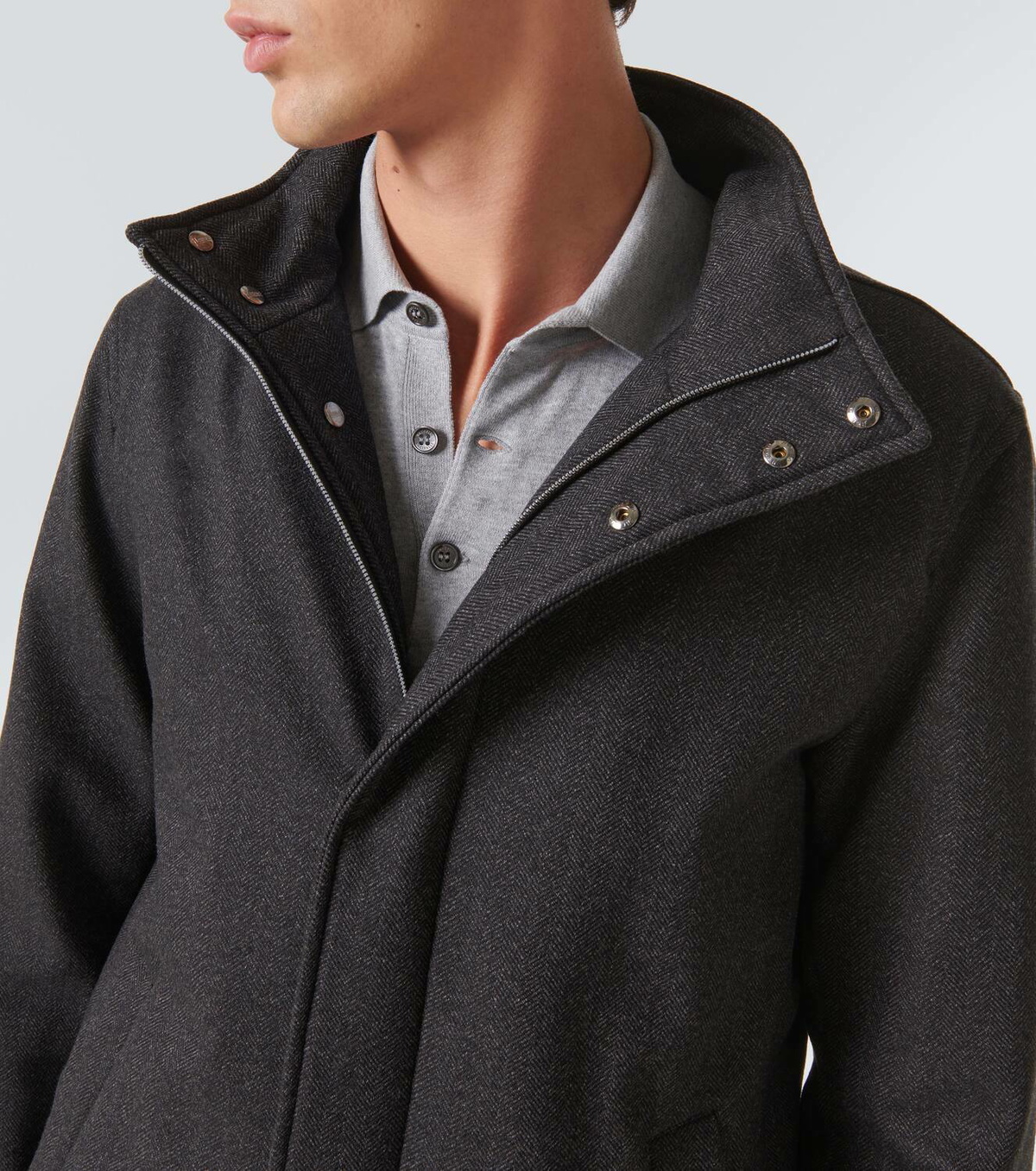 Herno Purple Cotton Coat main image 1