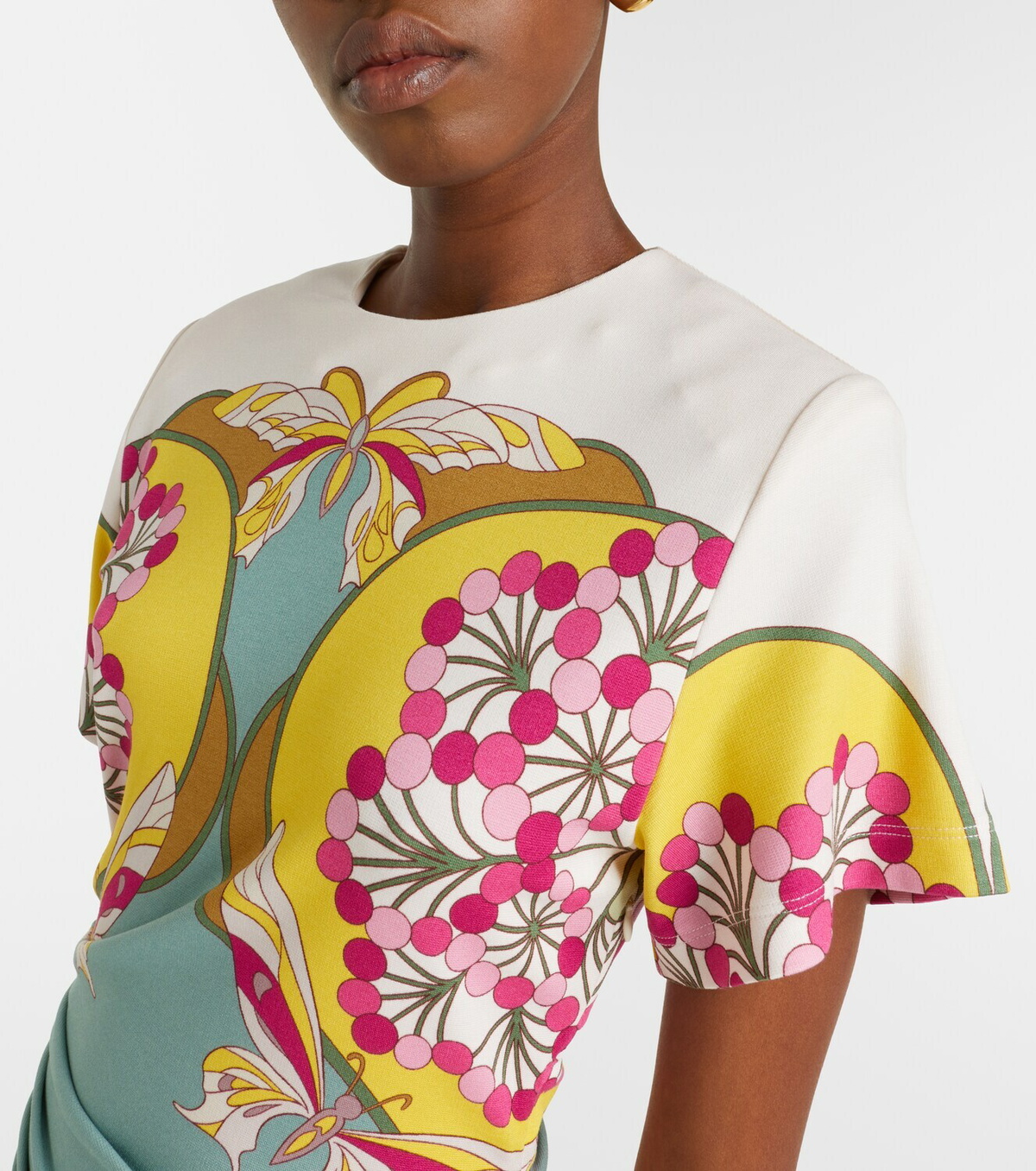 La DoubleJ Lela printed jersey midi dress