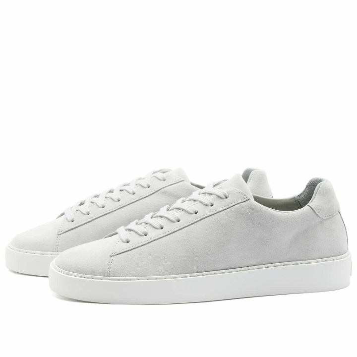 Photo: Norse Projects Men's Suede Court Sneakers in Slate Grey