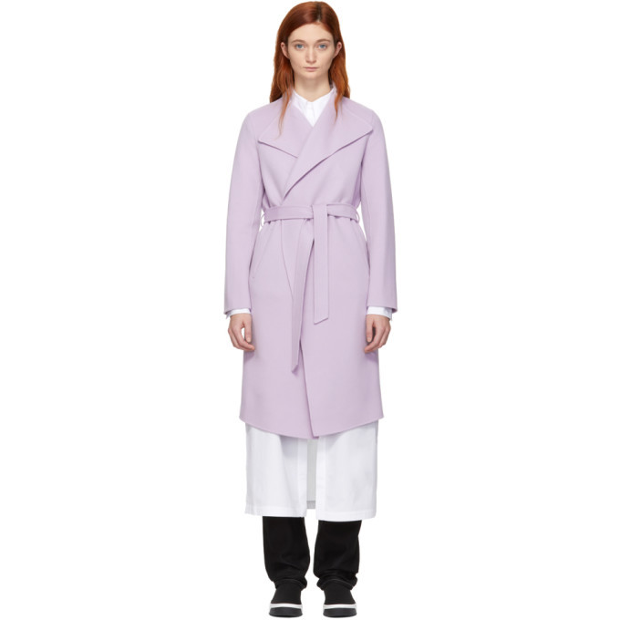 Mackage Purple Wool Leora Wrap Coat