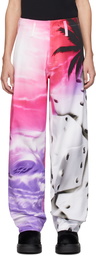 Gerrit Jacob Pink & White Printed Jeans