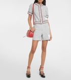 Thom Browne - High-rise gingham cotton shorts