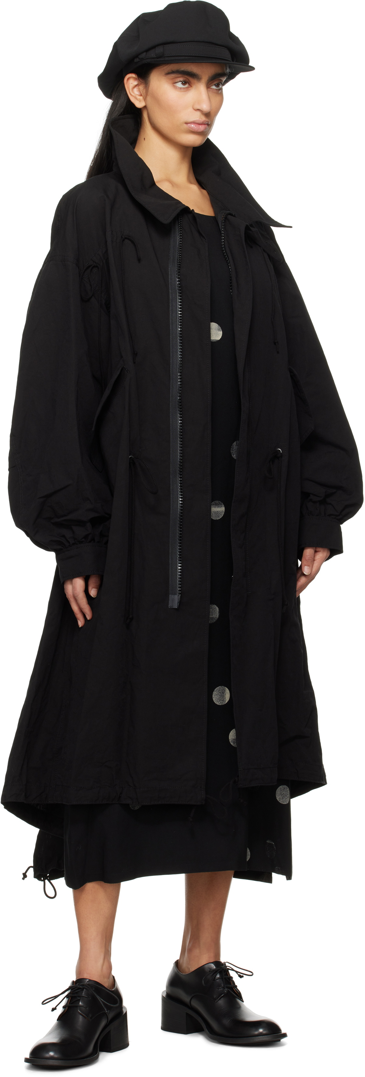 Y's Black Sleeve Less Midi Dress