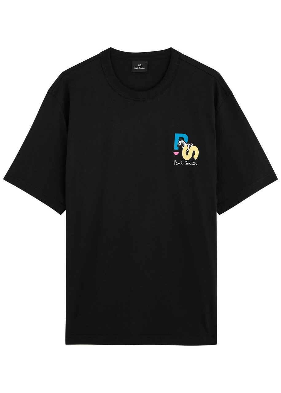 PS Paul Smith Logo-printed Cotton T-shirt Black PS by Paul Smith