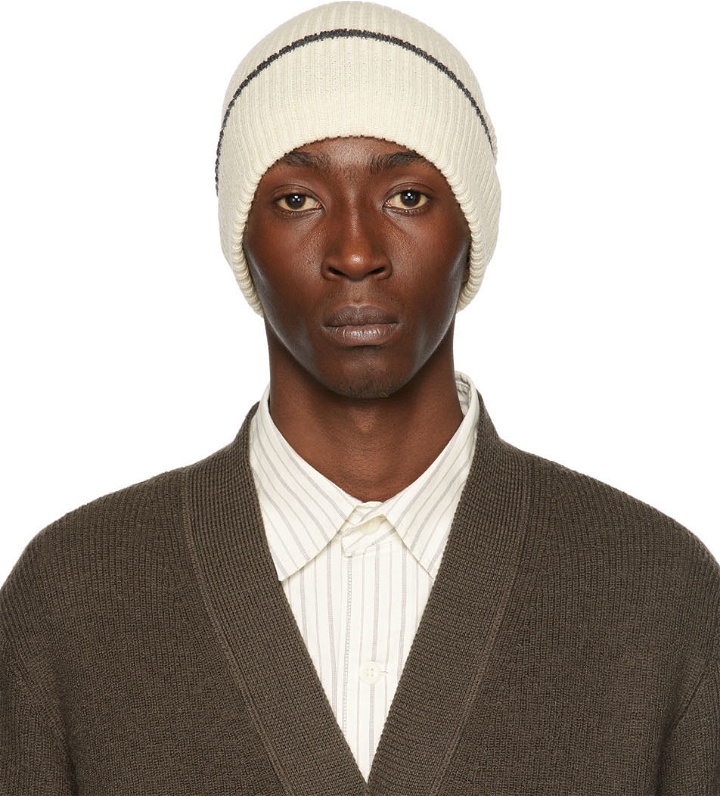 Photo: MHL by Margaret Howell Off-White Wool Beanie