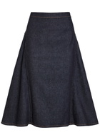 Jacquemus La Jupe De-nîmes Lavoir Denim Midi Skirt Navy
