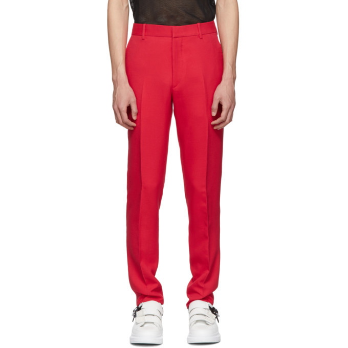 Photo: Alexander McQueen Red Wool Trousers