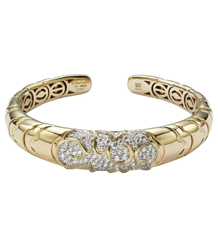 Photo: Marina B Onda 18kt gold bangle with diamonds