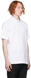 Givenchy White Funnel Neck 4G T-Shirt