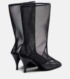 Herbert Levine Drawing A Blank 85 mesh mid-calf boots