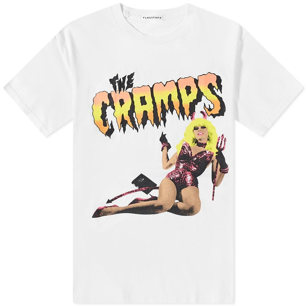 Flagstuff x Cramps Date With Elvis T-Shirt in White Flagstuff