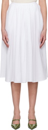 Nothing Written White Serto Gathered Midi Skirt