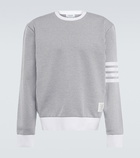 Thom Browne - 4-Bar cotton seersucker sweatshirt