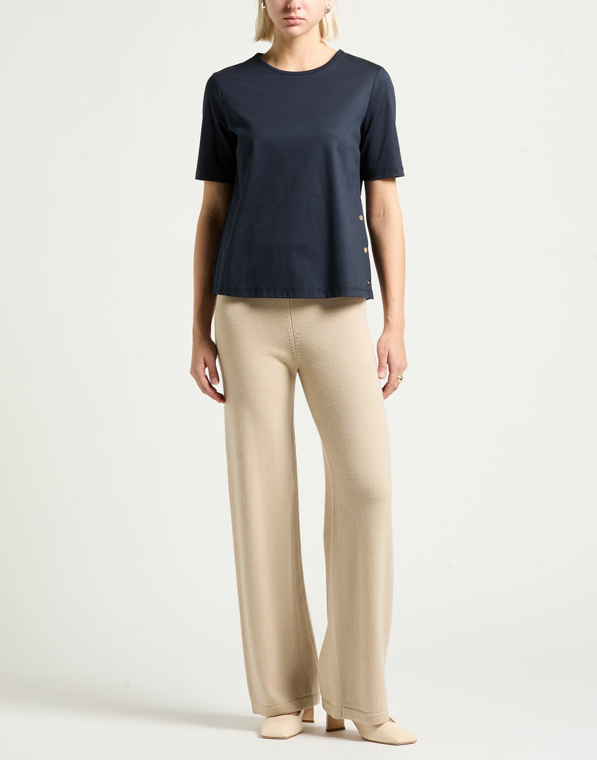 Herno Womens T-shirt Midnight in Blue