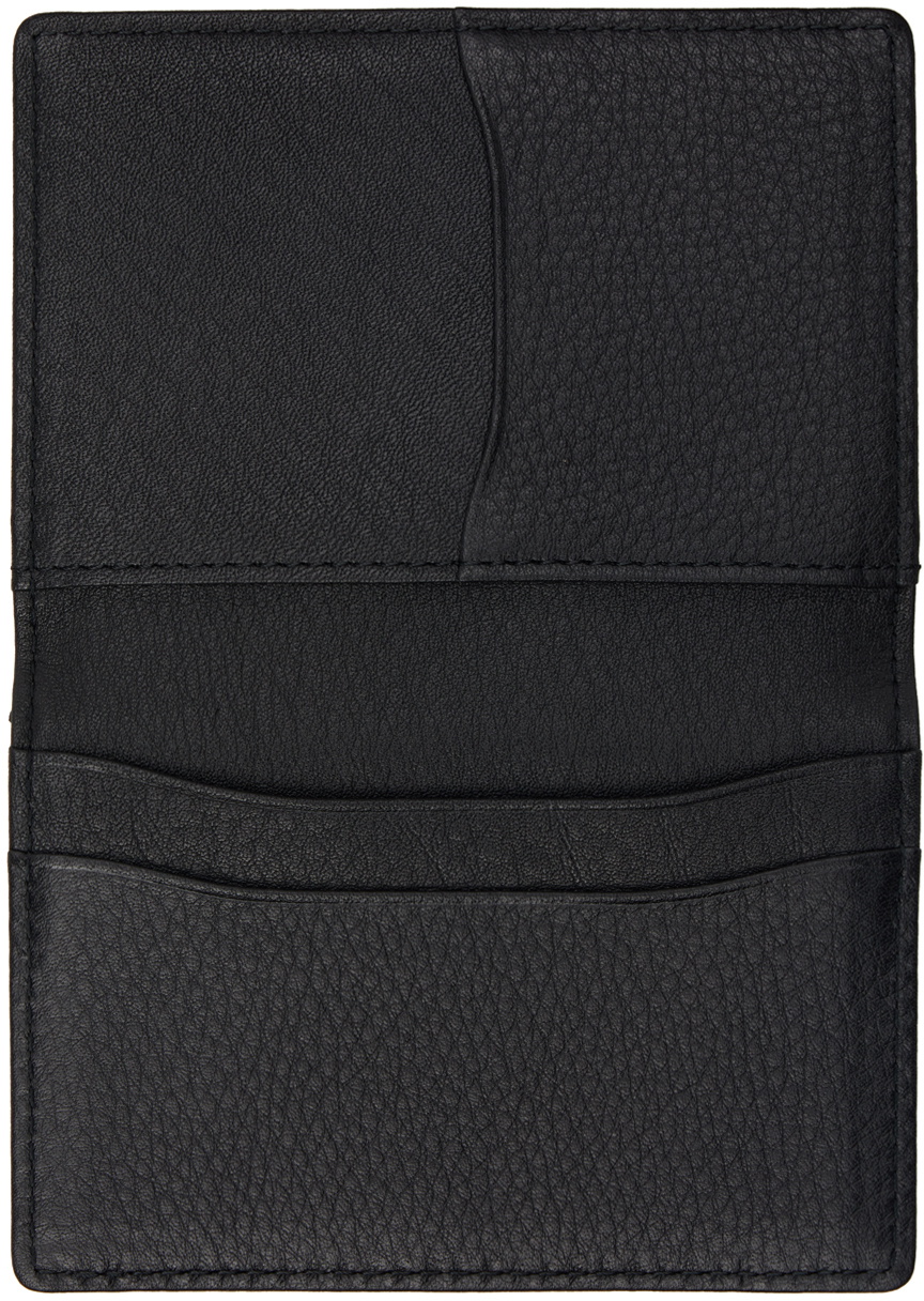 YOHJI YAMAMOTO Black discord Logo Card Holder