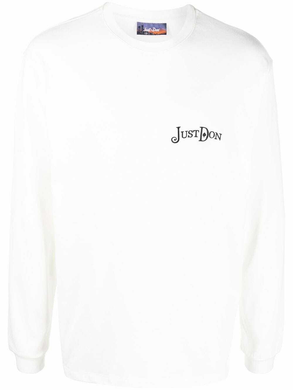 JUST DON - Cotton Logo Long Sleeve T-shirt