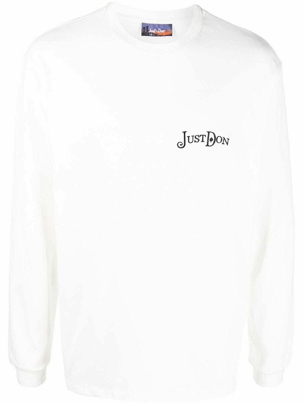 Photo: JUST DON - Cotton Logo Long Sleeve T-shirt