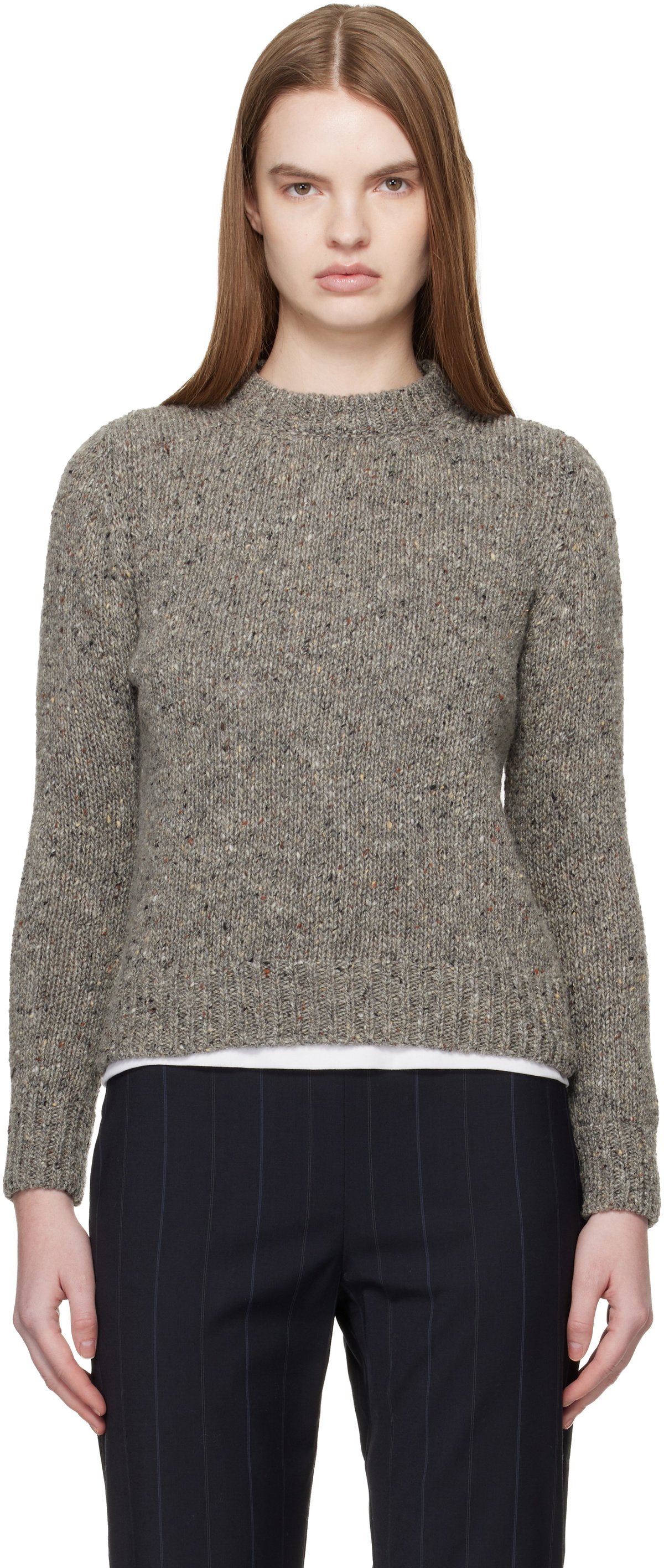&Daughter Gray Arden Donegal Sweater