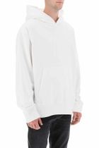 DIESEL logo embroidered hoodie White