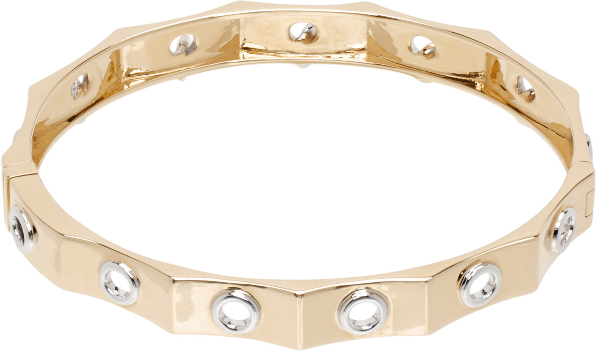 Rainbow K Gold & Silver Eyet Bracelet