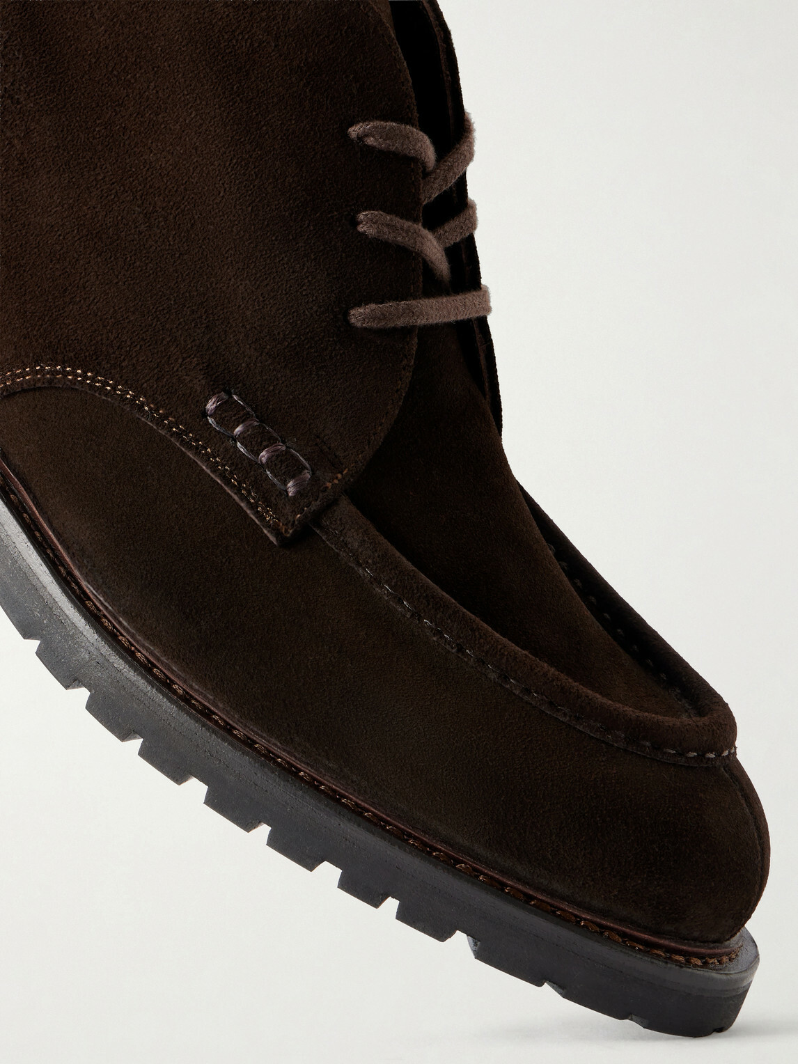 MORJAS - Moc Toe Chukka Suede Desert Boots - Brown