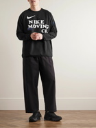 Nike Training - Logo-Print Cotton-Blend Jersey Sweatshirt - Black