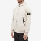 Stone Island Men's Reversible Polartec Hooded Jacket in Light Pink