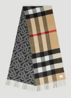 TB Half Mega Check Scarf in Beige