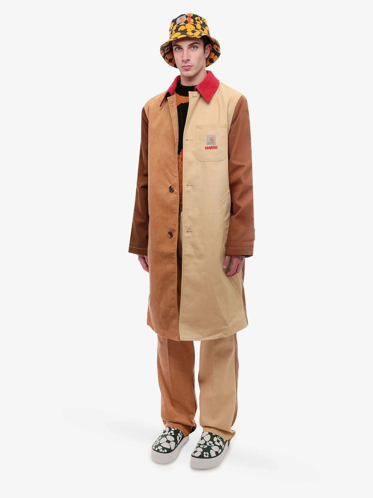 ジャケット・アウター MARNI carhartt wip Michigan coat Marni X Carhartt Wip Coat Brown Mens Carhartt WIP