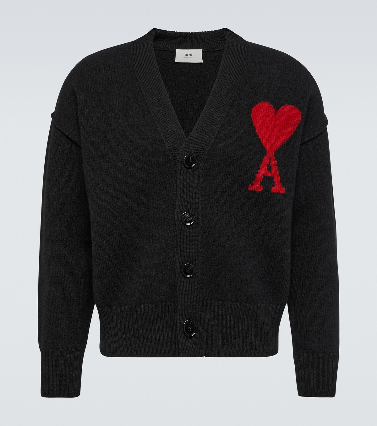 Ami Paris Ami de Cœur virgin wool cardigan