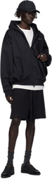 Fear of God ESSENTIALS Black Twill Hooded Bomber Jacket