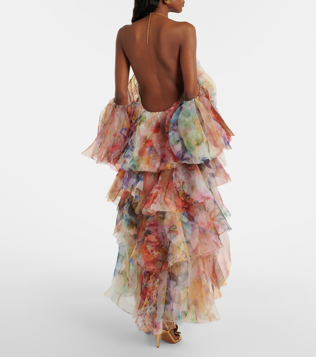 Zimmermann Luna floral ruffled midi dress