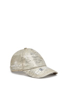 Diesel Baseball cap in metallic denim - Caps Womens in Gold