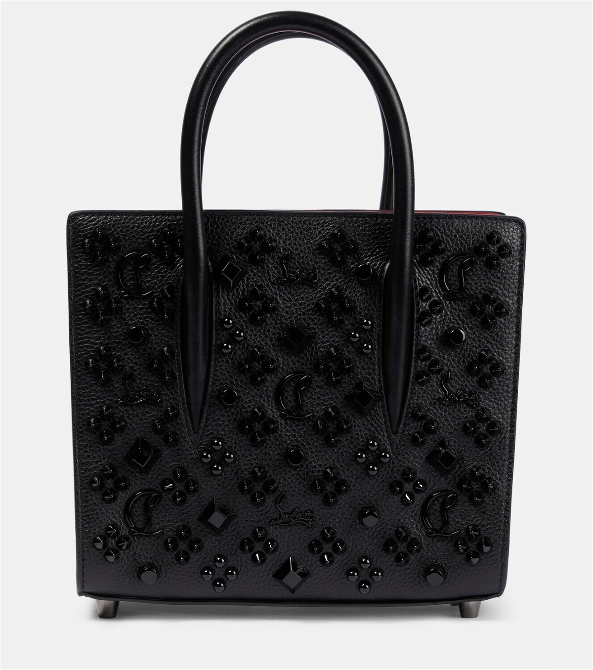 Christian Louboutin Paloma Leather Embellished Clutch Bag