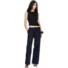 FLORE FLORE Navy Josephine Lengthened Trousers