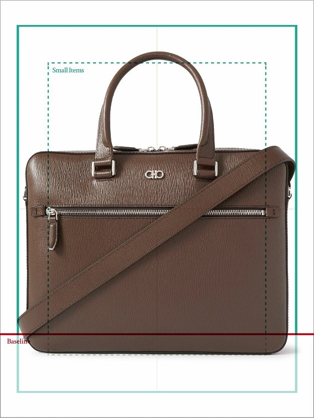 Photo: Salvatore Ferragamo - Logo-Detailed Textured-Leather Briefcase